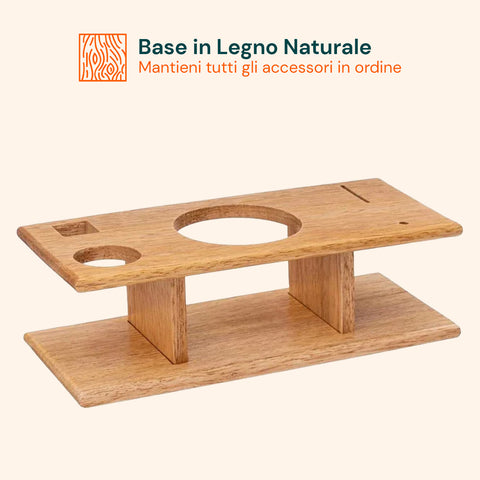 Set Cocktail 6 Pezzi con Supporto in Legno - Shaker e Accessori Bar