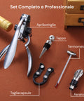 Set Sommelier 6 Pezzi in Valigetta Elegante in Alluminio