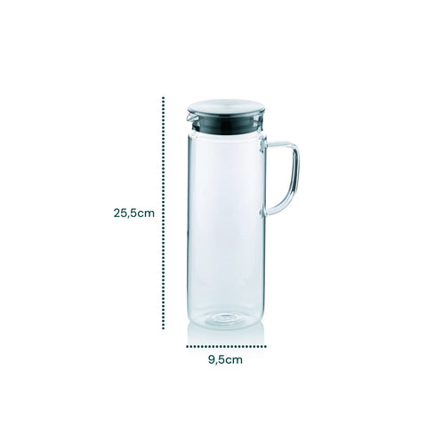 Caraffa in Vetro Borosilicato 1,2L – per Bevande Calde o Fredde