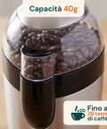 Macina Caffè Elettrico Inox con Lama in Acciaio e Grado di Macinatura Regolabile