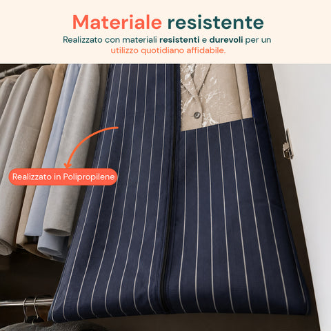 Custodia Per Abiti Blu 100x60cm