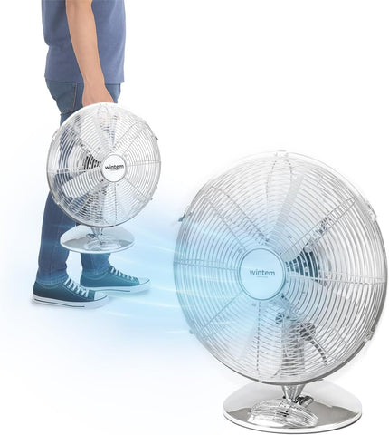 Moderner Tischventilator 40W leise - 3 Geschwindigkeiten und Oszillation