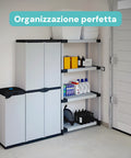 Armadio Portascope da esterno a 2 Ante e 3 Ripiani Regolabili 68x40x168cm