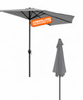 Ombrellone Parete Mezzaluna 2,7x2,3m in Alluminio e Poliestere