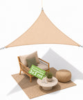 Vela Ombreggiante Triangolare Beige Idrorepellente con Protezione UV per Esterni