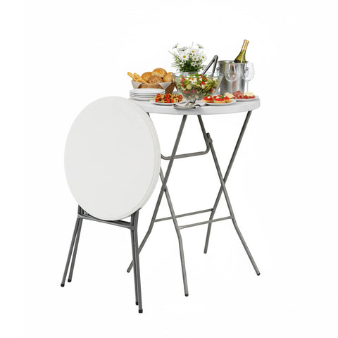 Runder Klapp-Garten- oder Küchentisch in Weiß, Ø80 und Ø120 cm, robust