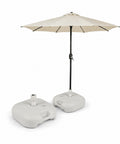 Base per Ombrellone da Giardino 20L in PP – Supporto Riempibile con Acqua o Sabbia – Per Pali ø22-32mm e Ombrelloni fino a 2,2m – Dimensioni 44x44x14cm – Facile Montaggio e Pulizia
