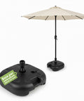 Base per Ombrellone da Giardino 20L in PP – Supporto Riempibile con Acqua o Sabbia – Per Pali ø22-32mm e Ombrelloni fino a 2,2m – Dimensioni 44x44x14cm – Facile Montaggio e Pulizia
