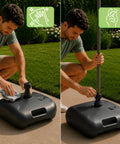 Base per Ombrellone da Giardino 20L in PP – Supporto Riempibile con Acqua o Sabbia – Per Pali ø22-32mm e Ombrelloni fino a 2,2m – Dimensioni 44x44x14cm – Facile Montaggio e Pulizia