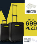 Set Utensili Professionale da 699 Pezzi in Valigetta Trolley – CraftyCart Nero