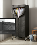 Asciugabiancheria ad Aria Rettangolare con Timer e Telo di Copertura 1000W