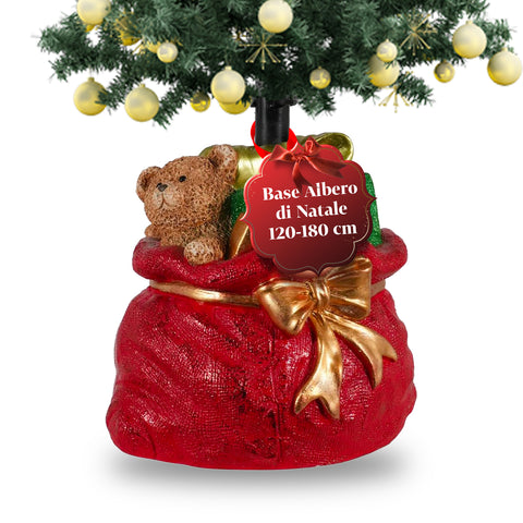 Dekorativer Christbaumständer, 10 Motive, aus Eisen und Magnesium, universelle Befestigung, für Bäume bis 210 cm, 2 Modelle mit LED-Leuchten