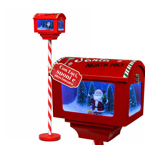 Weihnachtslaterne mit Schneegestöber, Musik und LED-Leuchten – 4 Varianten