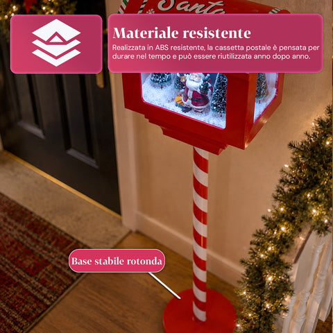 Weihnachtslaterne mit Schneegestöber, Musik und LED-Leuchten – 4 Varianten