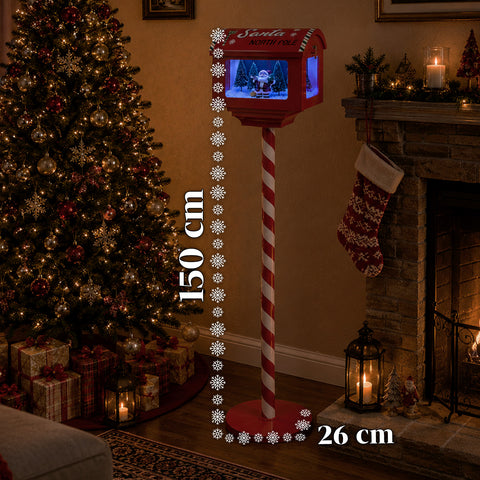 Weihnachtslaterne mit Schneegestöber, Musik und LED-Leuchten – 4 Varianten