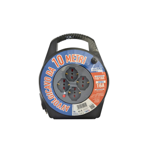 omega avvolgicavo prolunga manuale 4 prese universali ean 8051191552252