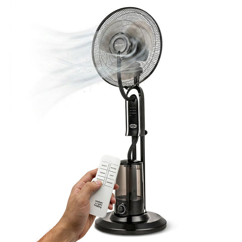 Standventilator mit Vernebler 75W - 3 Geschwindigkeitsstufen und Fernbedienung