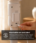 Ventilatore a Piantana Ricaricabile – 3 Altezze, Telecomando e Aromaterapia