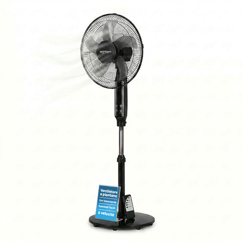 Standventilator 40W 40 cm mit Fernbedienung und Höhenverstellung bis zu 135 cm – 6 Geschwindigkeiten