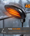 Stufa da Esterno Ignis 2000W Regolabile in Altezza e 3 Livelli di Riscaldamento