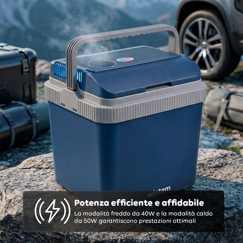 Borsa Frigo Elettrica 24L Caldo/Freddo – Rinfresca fino a -18°C sotto Ambiente e Riscalda fino a 65°C (40/50W)