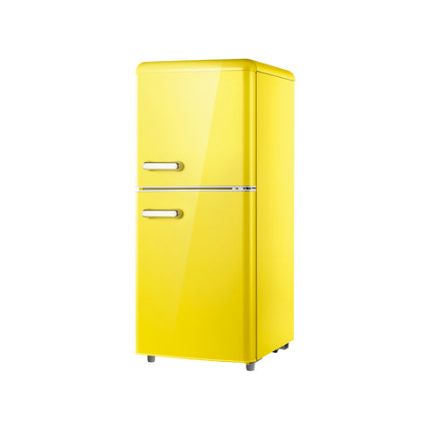 Kühlschrank mit zwei Türen Retro 110l Gelb