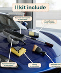 Kit Pulizia Completo 5 Pezzi – Spazzola, Pennelli e Panno in Microfibra