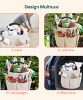 Secchiello Pieghevole Multiuso 16L con Tasche – Salvaspazio e Resistente