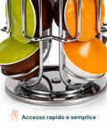 Espositore Capsule Caffè 32 Spazi Girevole Design Salvaspazio
