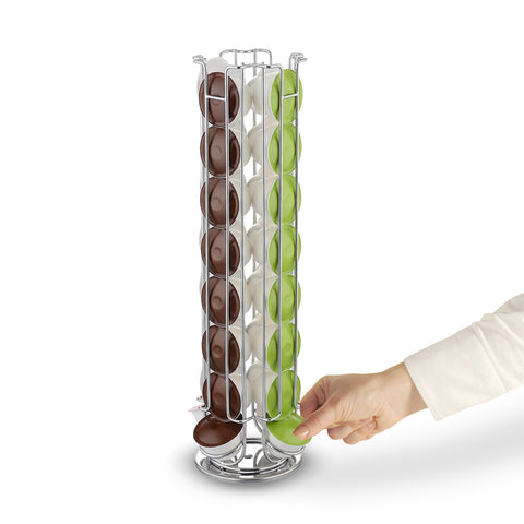 Kaffeekapselspender 32 Fächer Drehbar Platzsparendes Design
