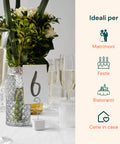 Set 15 Vasetti in Vetro Trasparente per Fiori e Centrotavola Varie Forme e Misure