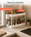 Organizer Multiuso 40x21,5x37cm con Ripiani e Accessori Inclusi