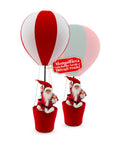 Decorazione Natalizia da Interno – Mongolfiera con Babbo Natale e Dettagli Festivi