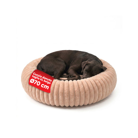 Cuccia Donut Morbida e Confortevole per Cani e Gatti Varie Taglie e Colorazioni