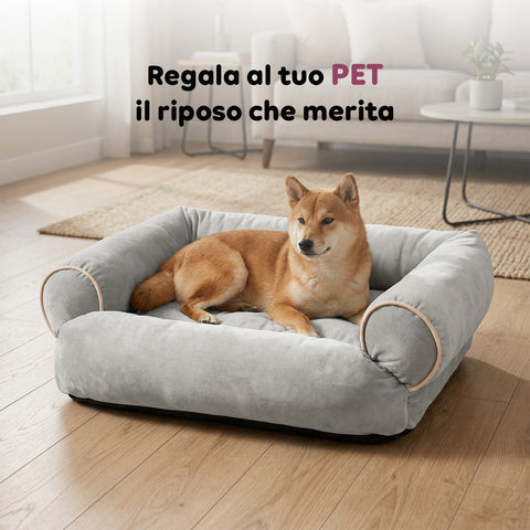 Cuccia Divano Morbida per Cani e Gatti Varie Taglie e Colorazioni