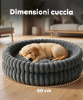 Cuccia Rotonda Antistress per Cani e Gatti Morbida e Confortevole