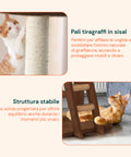 Tiragraffi per Gatti 92 cm con Cuccia, Scala e Giochi