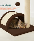Tiragraffi per Gatti 50 cm con Arco in Sisal e Gioco Pendente