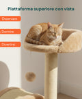 Tiragraffi per Gatti 50 cm con Arco in Sisal e Gioco Pendente