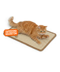 Tappeto Tiragraffi per Gatti 50x30cm in Sisal Naturale e Cotone PP – Fondo Antiscivolo in Lattice con Adesivi