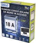 omega numero civico solare da muro in acciaio ean 8055384191228