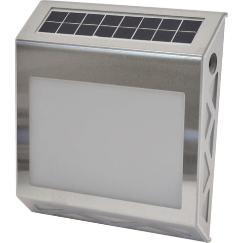 Solar-Hausnummer aus Edelstahl zur Wandmontage