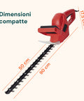 Tagliasiepi Elettrico 550W – Lame Doppia Azione da 51 cm e Coprilama Incluso