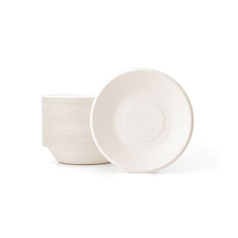 Set mit 50 biologisch abbaubaren Einweg-Suppentellern 21cm