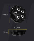 Set 4 Ruote Multidirezionali 360° con 5 Sfere Acciaio Portata 300 kg