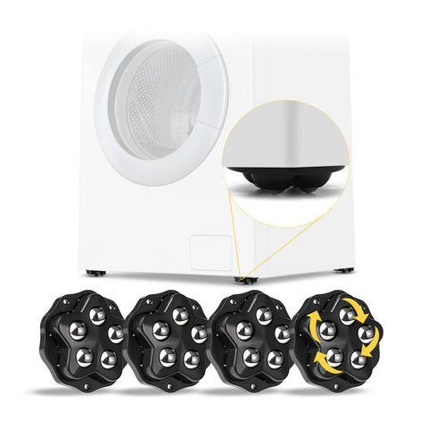 Set mit 4 multidirektionalen 360°-Rädern mit 5 Stahlkugeln, Tragkraft 300 kg