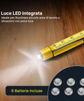 Penna Multifunzione 8 in 1 con Clip, Stilo Touch, Livella e Luce LED