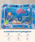 Materassino Acqua Sensoriale Baby con 6 Giochi Galleggianti in PVC