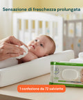 Salviettine Baby 72 / 864 pz – Morbide a Nido d’Ape Fragranza Latte d' Avena e Riso, Aloe o Crema al Talco