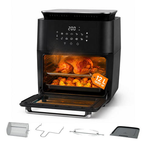 Friggitrice Aria 12L con Display LED Touch Timer 60 Min e Ricette Preimpostate